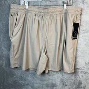 90 Degree by reflex Warp X Agility Mens Shorts Size 2XL Oak Brown 7"Athletic Gym
